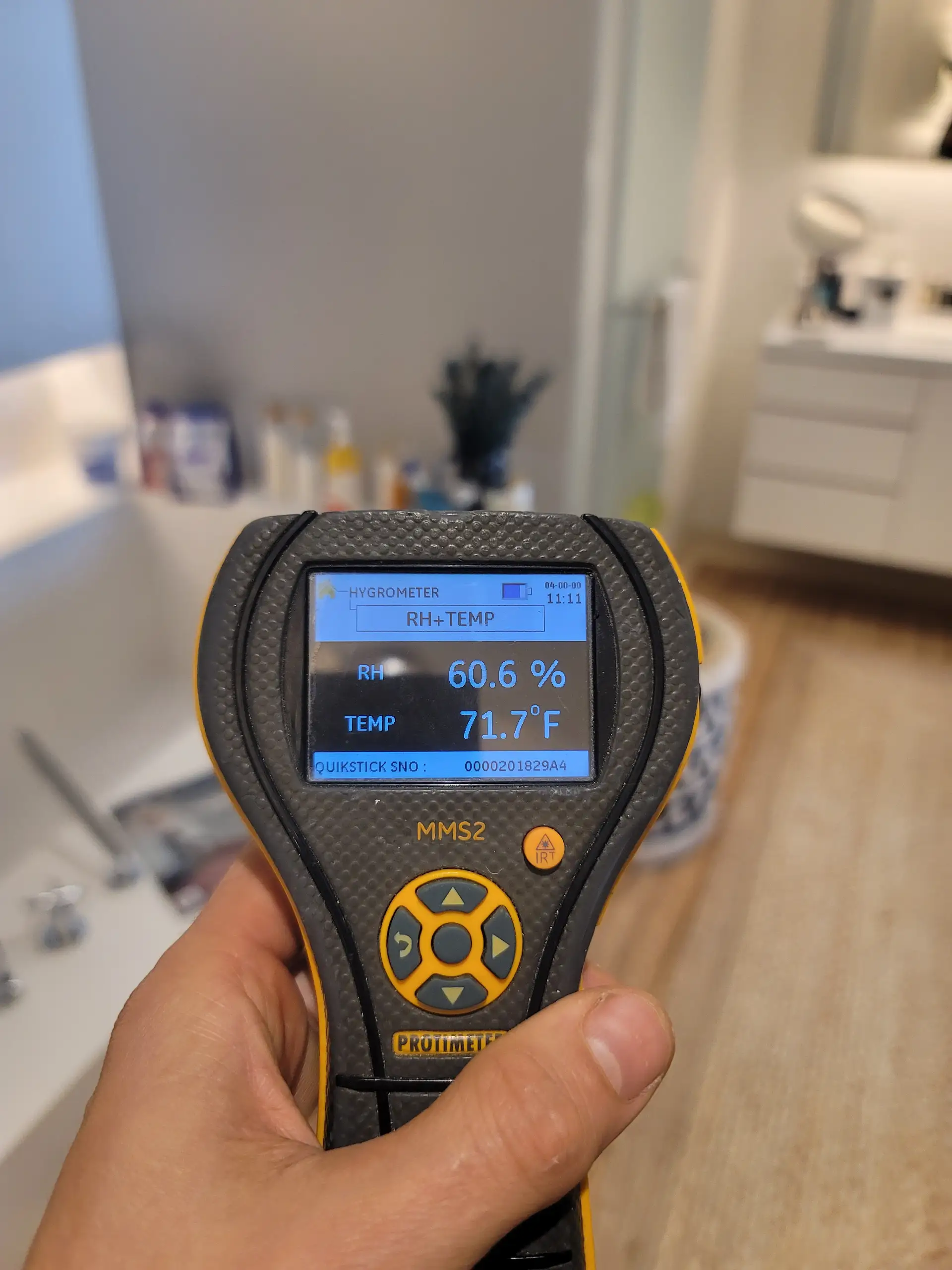 Humidity and temperature monitoring equipment for indoor air quality testing in South Florida